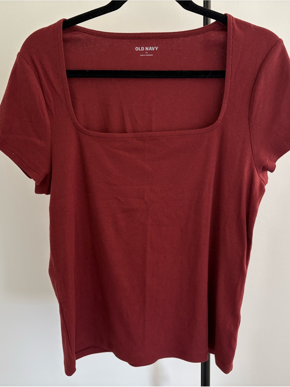 Old Navy Short Sleeve Square Neck Top - Wine